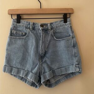 American Apparel Light Blue Jean Shorts